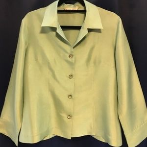 Green Silk Blouse